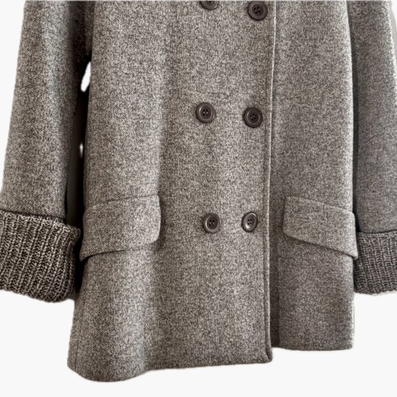 Amina Rubinacci Jacket Womens Sz Small/42 Gray Knit Wool Cashmere Italy MINT - Picture 9 of 15